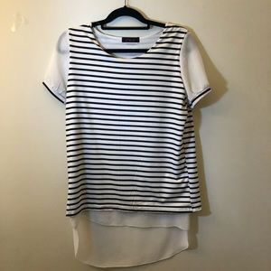 Layered stripe top